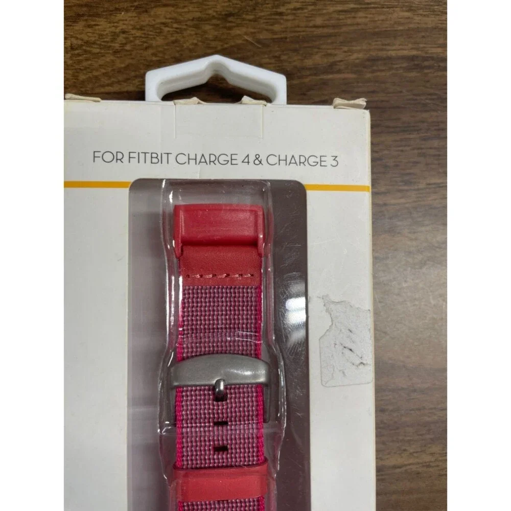 fitbit Pink Woven Nylon Replacement Band